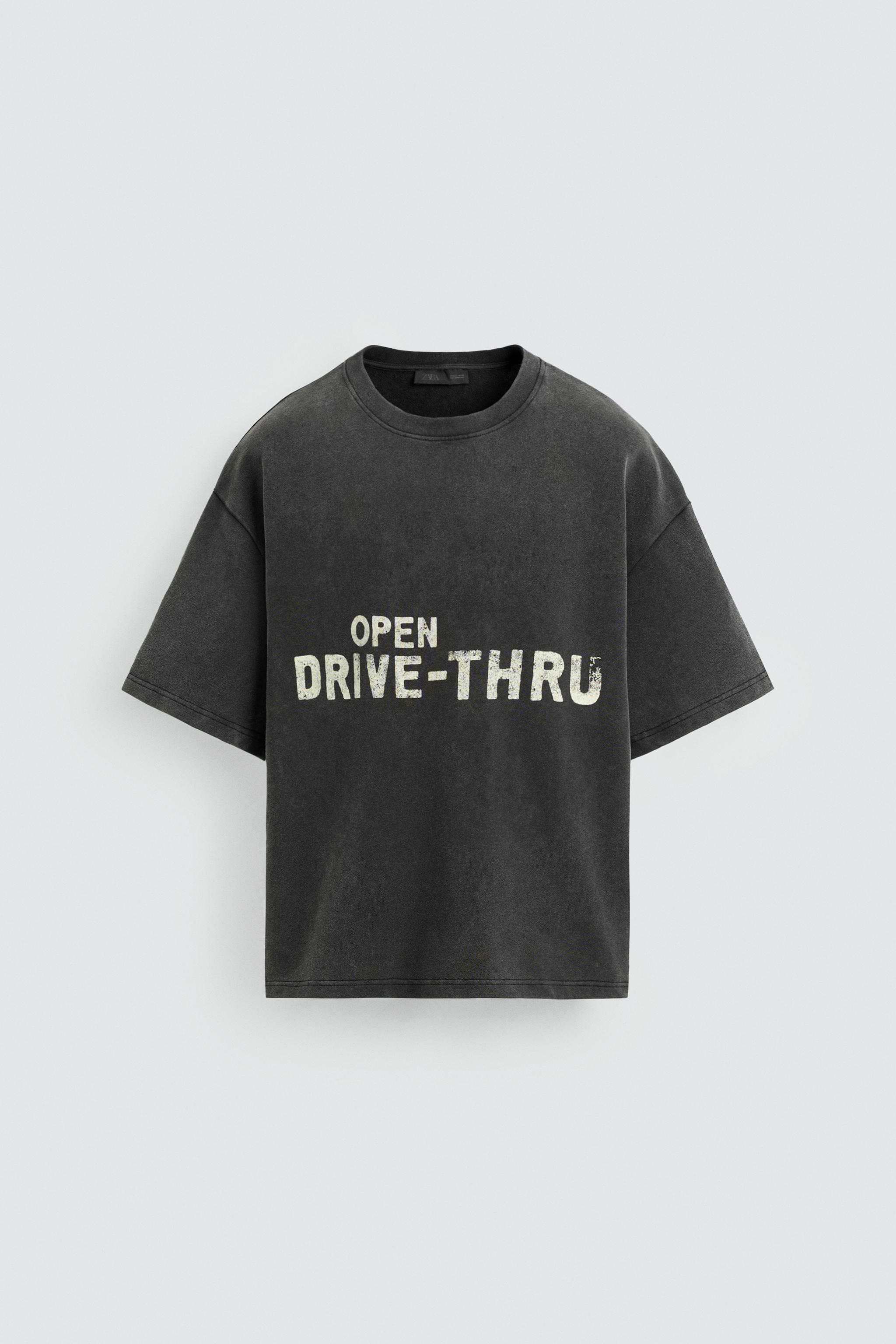 SWEAT-SHIRT LAVÉ À IMPRIMÉS GRAPHIQUES